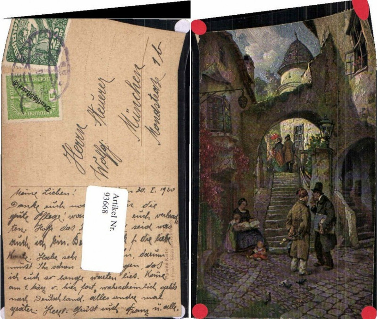 93668,Palette AK Josef Frank Kleinstadttratsch