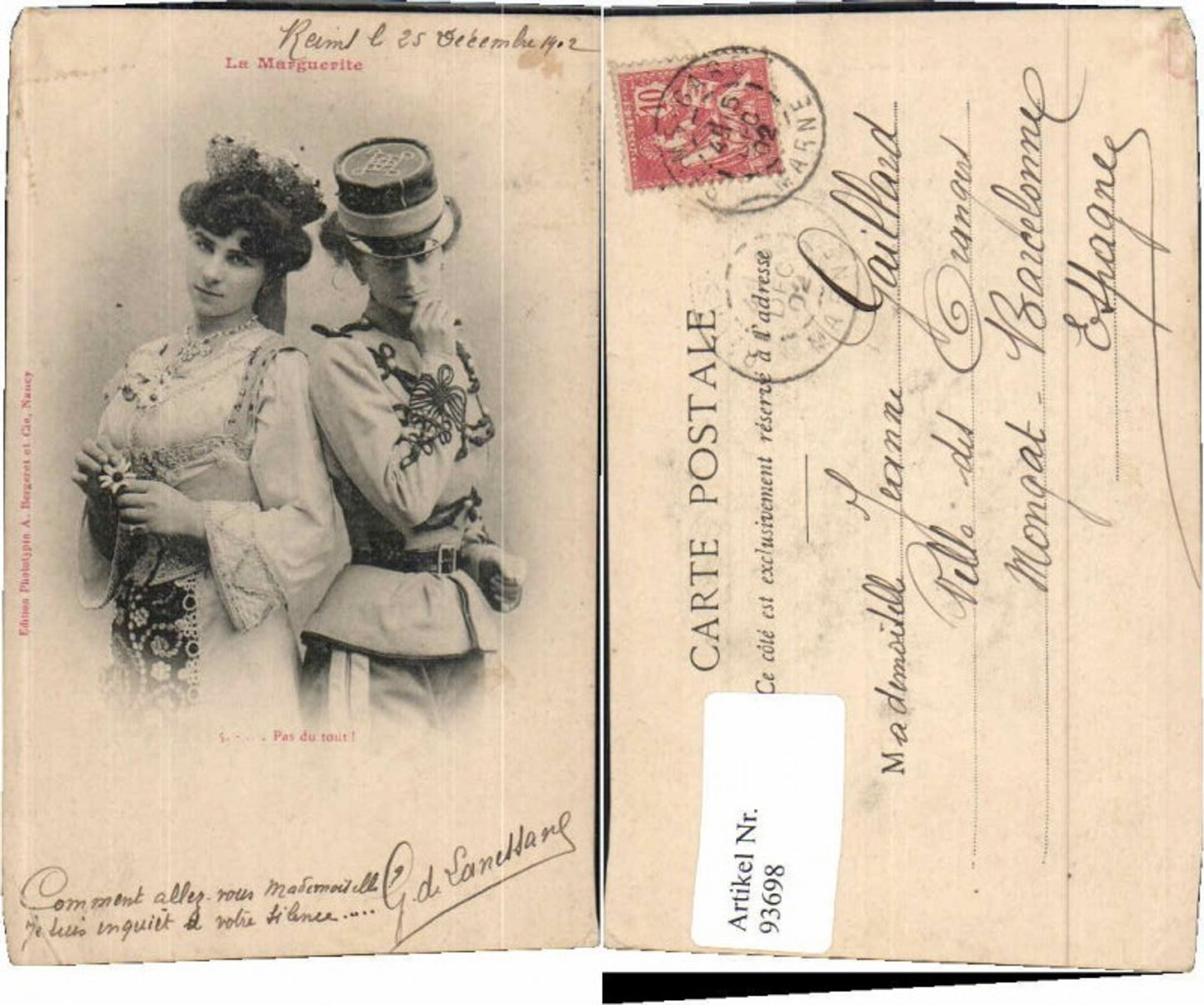 93698,la Marguerite Frauen in Uniform French Patriotic