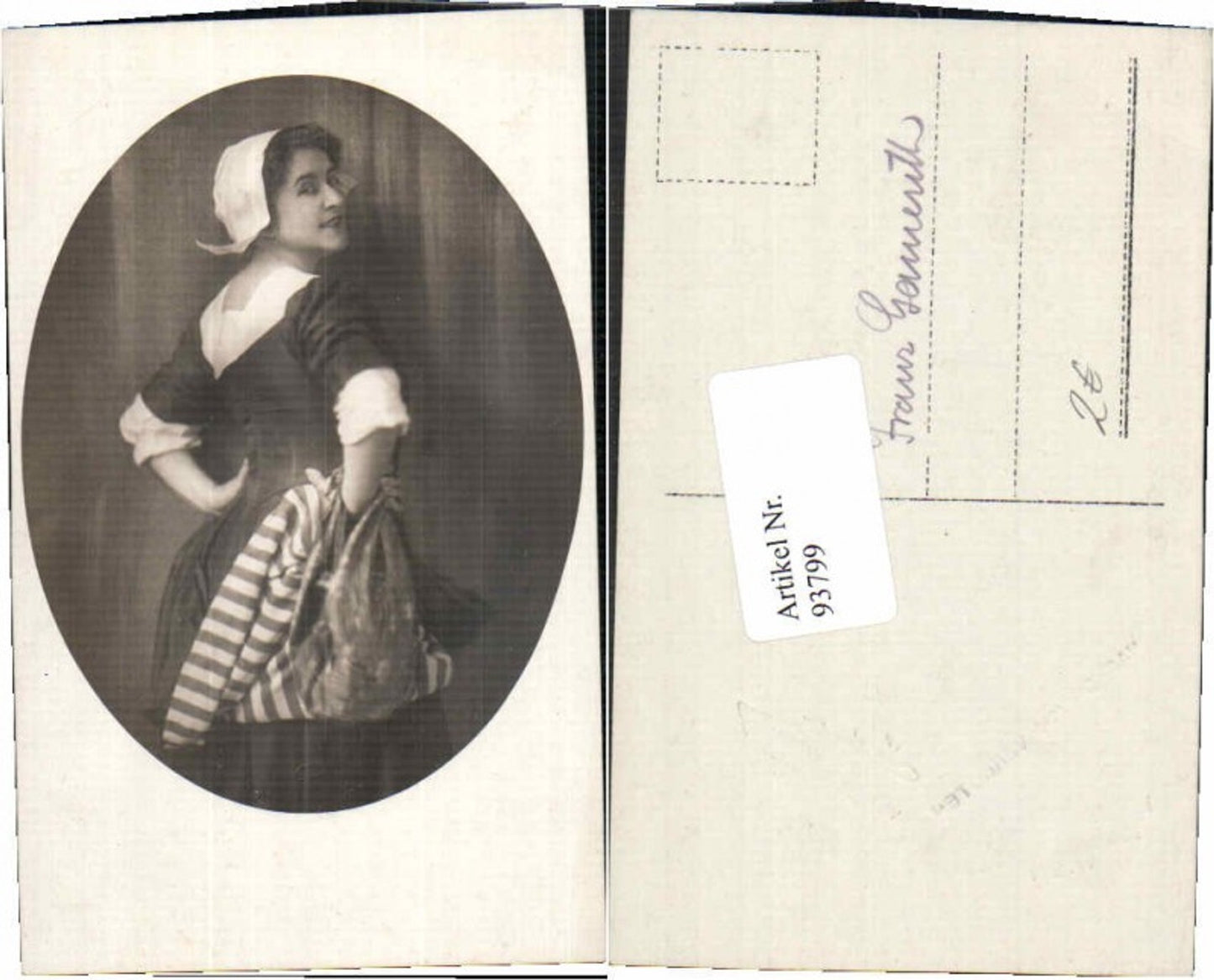 93799,Holländische Tracht Frau Holland Mode