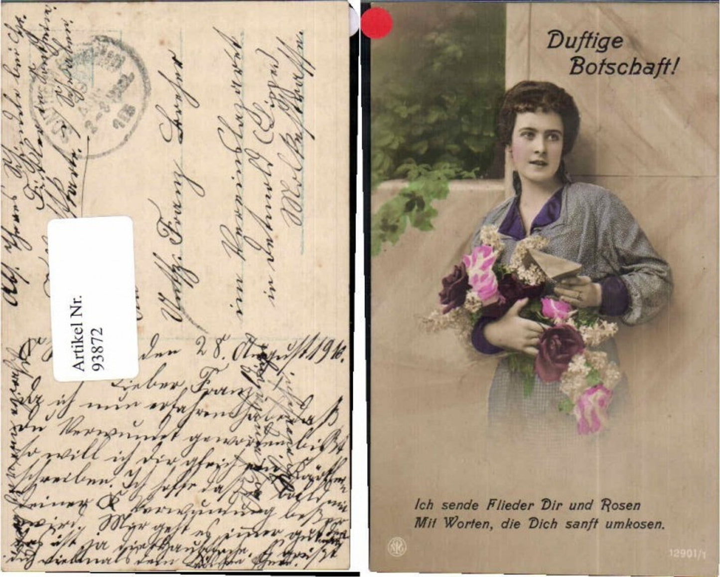 93872,NPG Frau m. Brief Blumen Fashion Letter