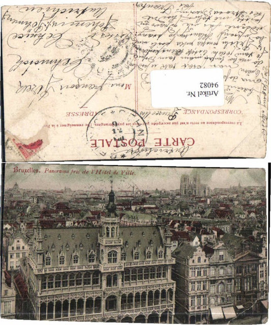 94082,Bruxelles Brüssel Hotel de Ville 1910