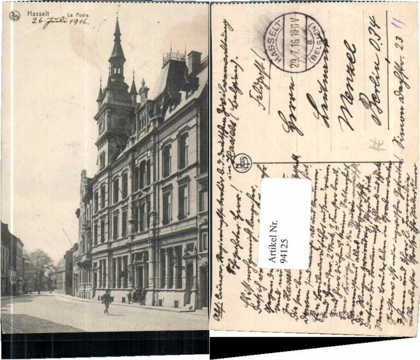 94125,Hasselt La Poste Strassenansicht Prov Limburg