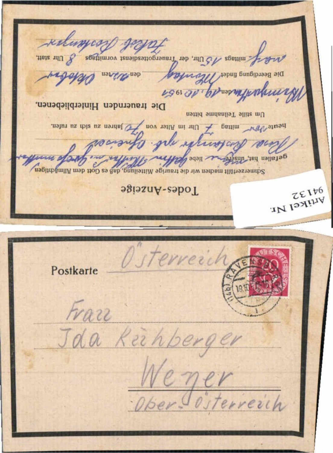 Alte Ansichtskarte – Old Postcard