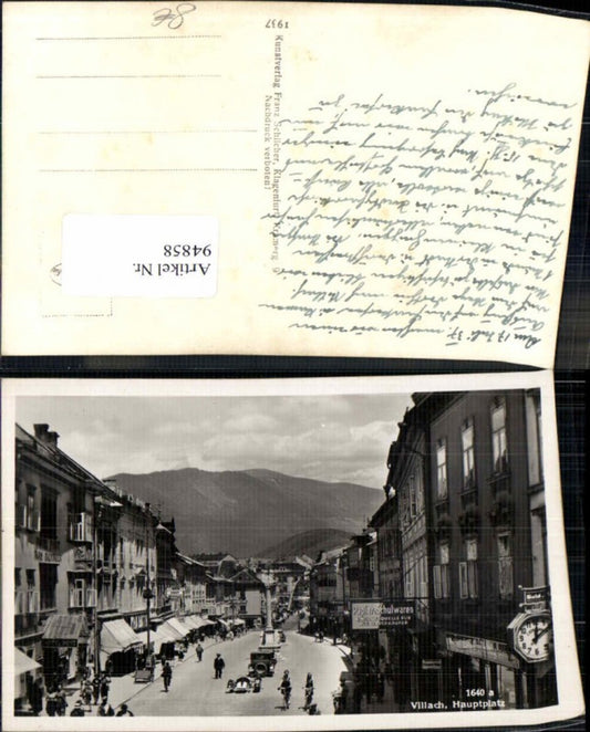94858,Villach Hauptplatz Partie 1937