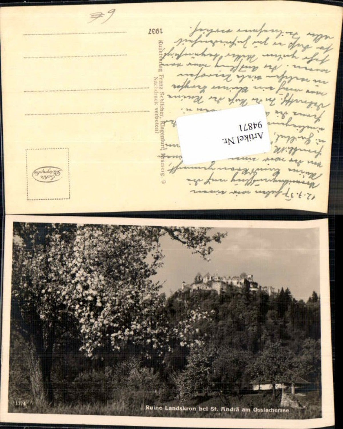 94871,Ruine Landskron b. St Andrä a. Ossiachersee 1937