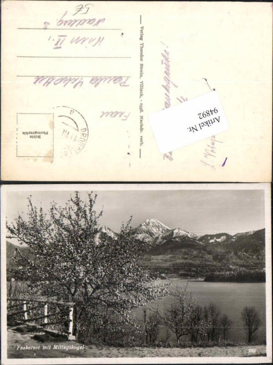 94892,Faakersee Faak Mittagskogel 1930