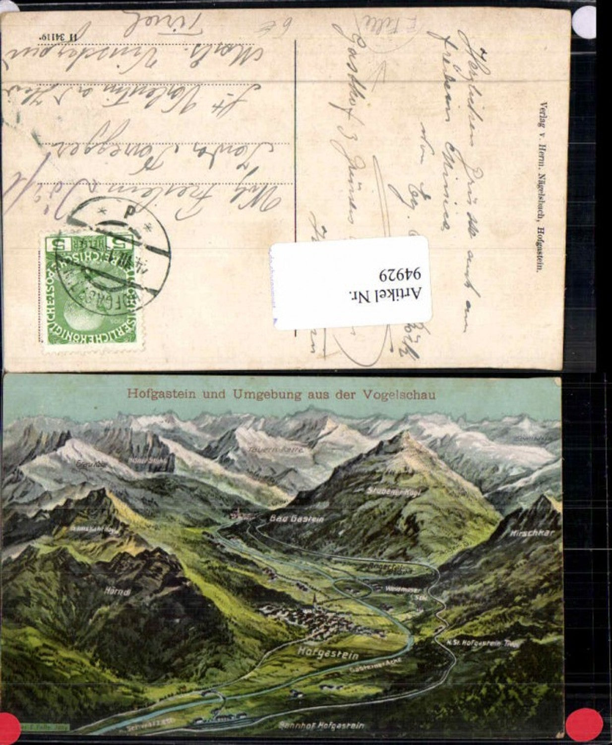 94929,Eugen Felle Hofgastein Umgebung Badgastein Vogelschau