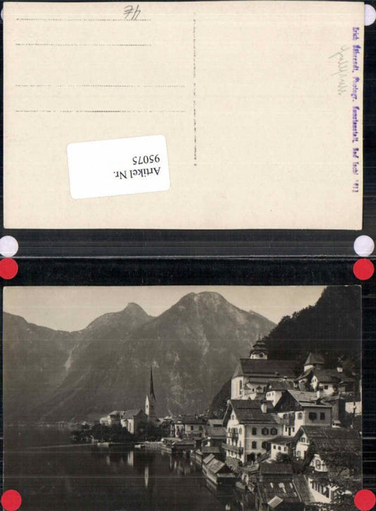 95075,FotoAK Hallstatt Häuseransicht 1910