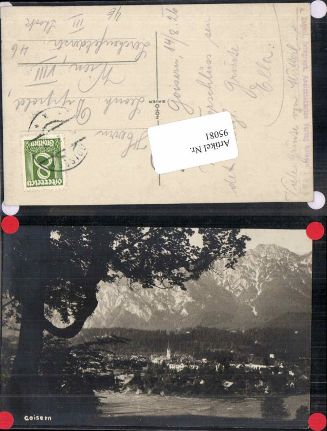 95081,Goisern Fotokarte m. Ort 1925