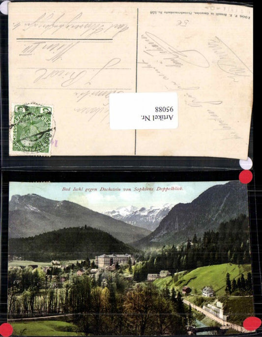 95088,Bad Ischl g. Dachstein v. Sophiens Doppelblick Brandt 558