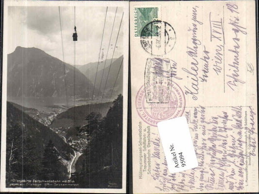 95094,Seilschwebebahn Ebensee Höllengebirge Erlakogel Seilbahn