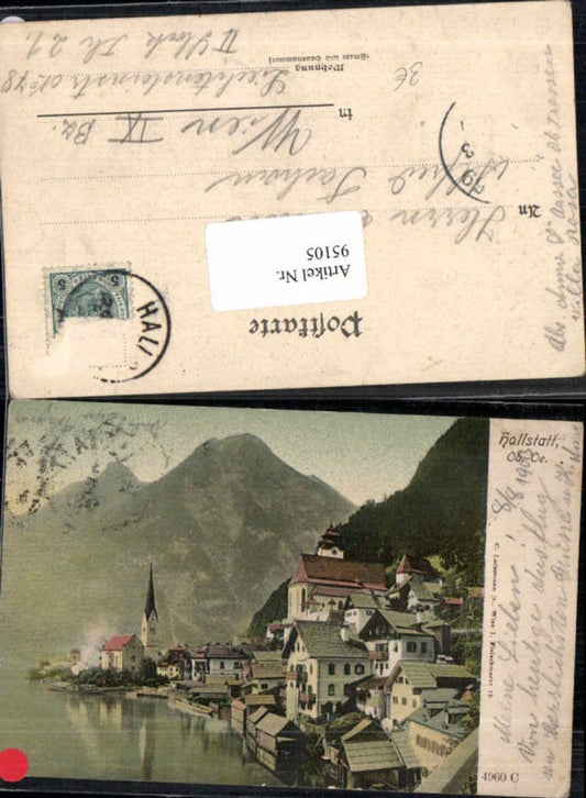 95105,Hallstatt Partie zu den Häusern 1905