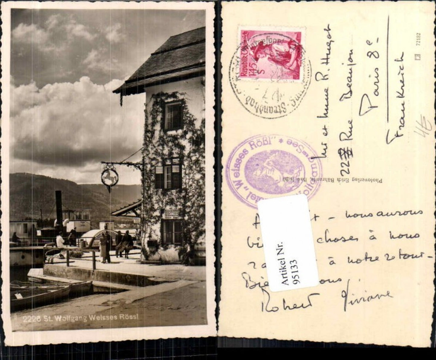 95133,St Wolfgang Dampfer am Weissen Rössl