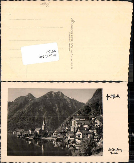 95152,Hallstatt Partie zu den Häusern