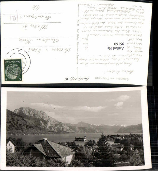 95160,Gmunden am Traunsee m. Schloss Orth 1938