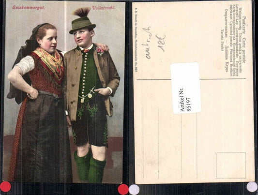 95197,Salzkammergut Volkstracht Gmunden Ischl Brandt 828