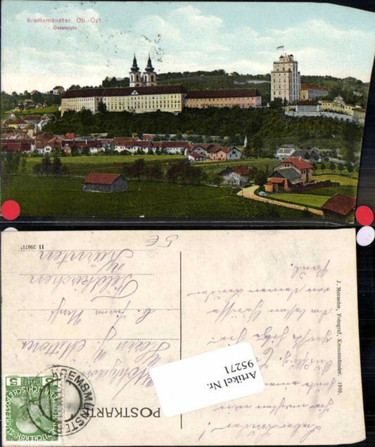 95271,Kremsmünster Ostansicht vom Ort 1909