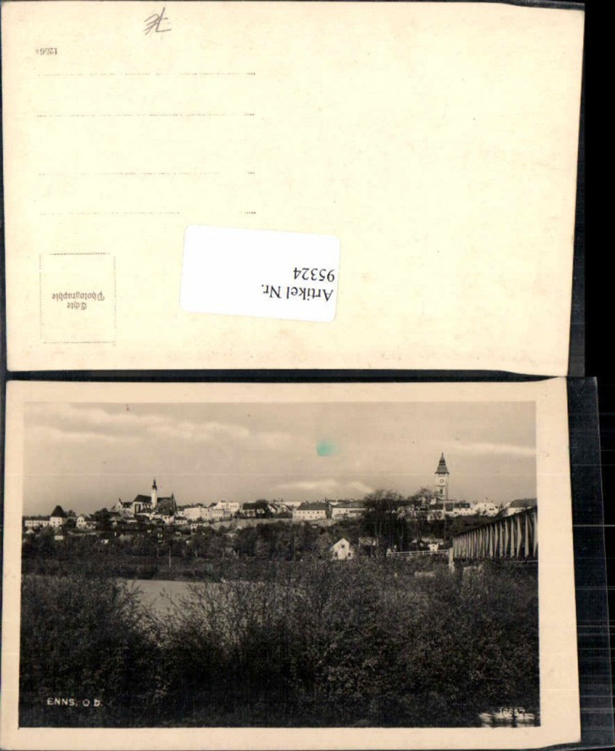 95324,Enns Partie an der Brücke 1930