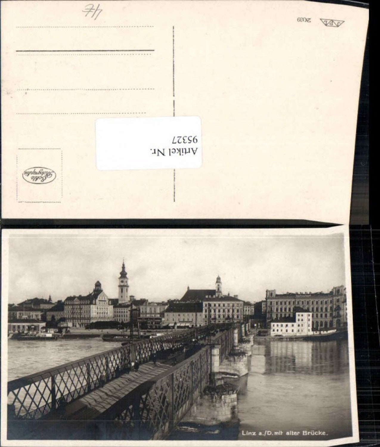 95327,Linz Urfahr m. Brücke 1925