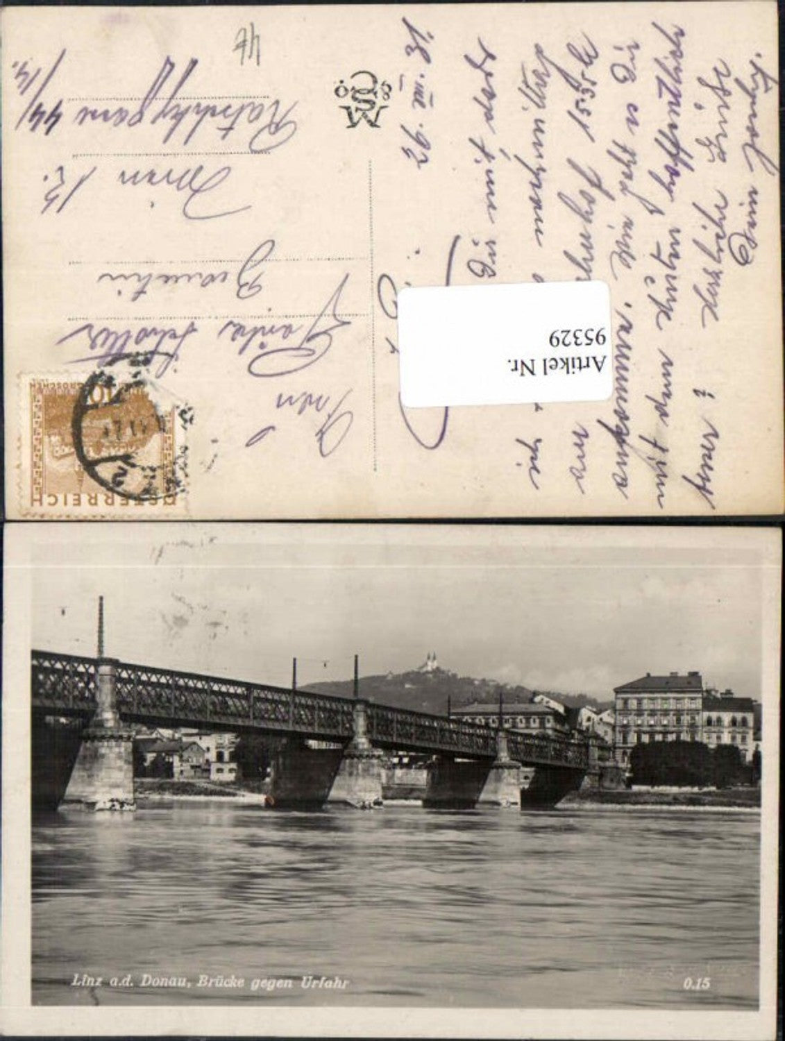 95329,Linz a.d. Donau Alte Brücke Urfahr