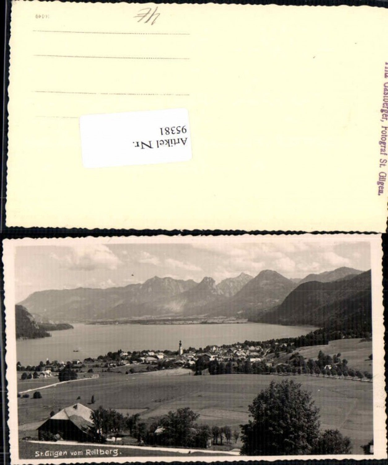 95381,St Gilgen vom Reitberg Tolle Ansicht 1930