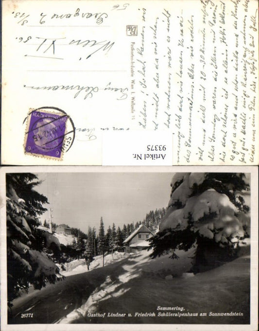 93375,Semmering Gasthaus Lindner um 1930