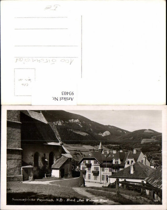 93403,Payerbach Hotel zur Weißen Rose Wegpartie
