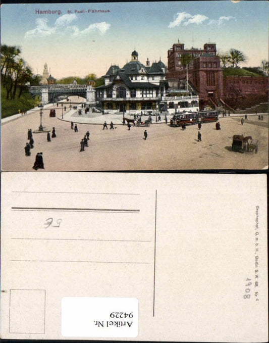 94229,Hamburg Mitte St. Pauli Fährhaus Straßenbahn
