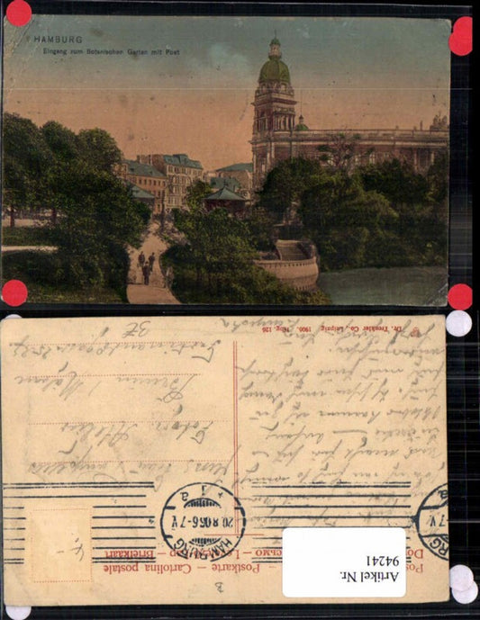 94241,Hamburg Mitte Botanischer Garten mit Post