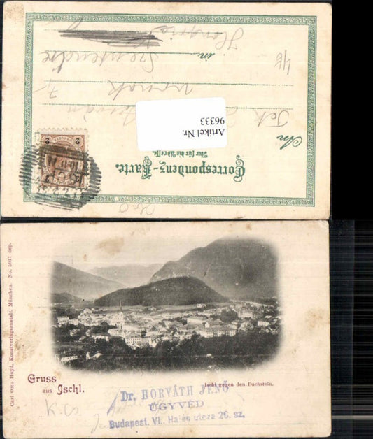 96333,Gruss aus Ischl geg. Dachstein pub Carl O. Hayd 5017