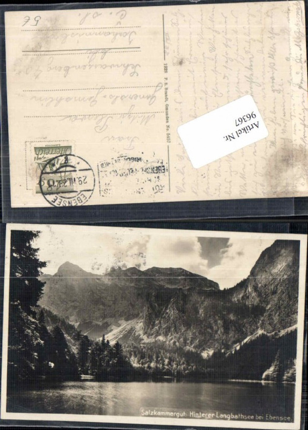 96367,HInterer Langbathsee b. Ebensee Brandt 5457