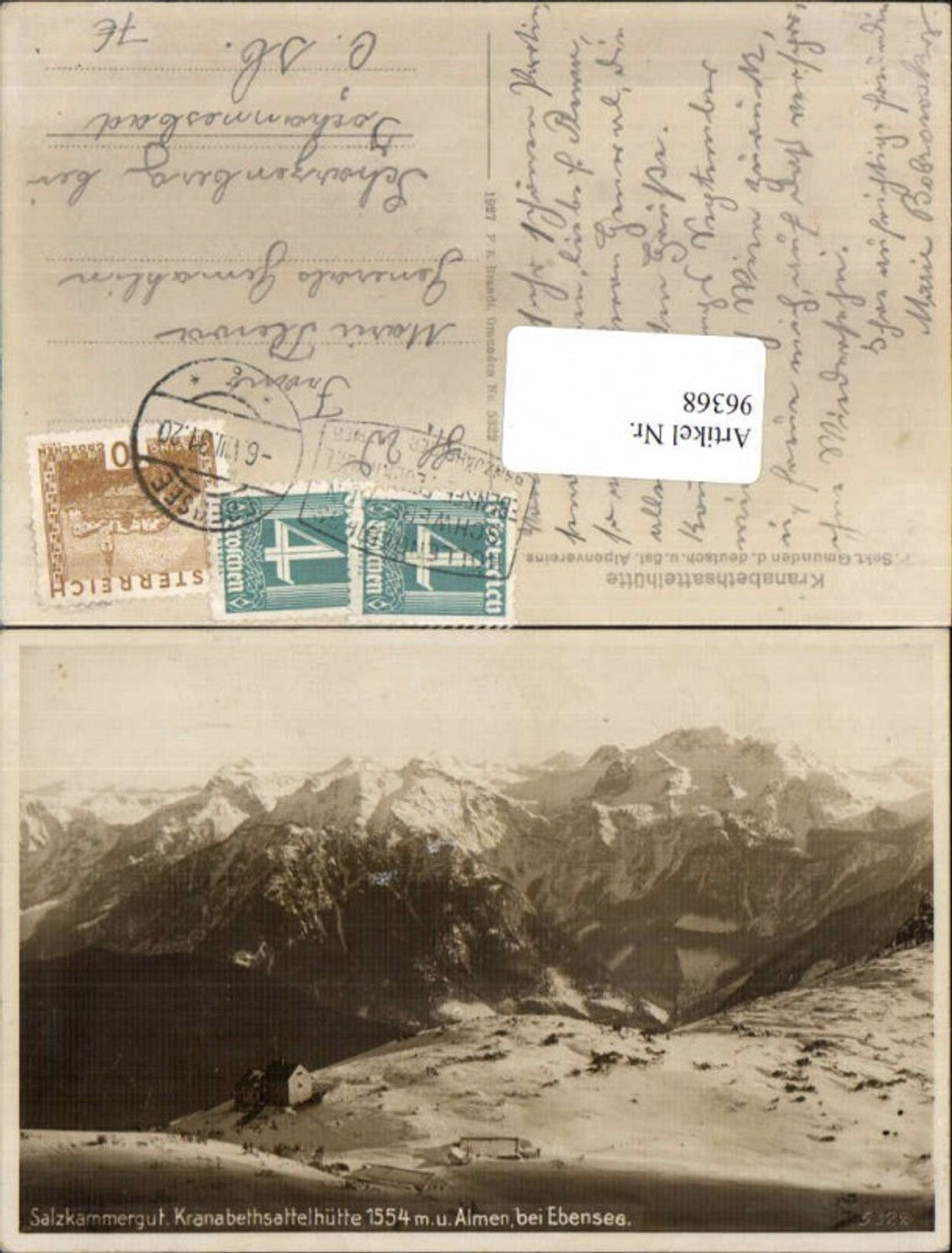 96368,Kranabethsattel Almen b. Ebensee Brandt 5322