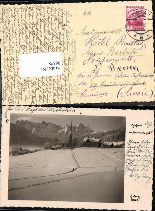 96378,Gosau Tolle Winteransicht 1937 pub Lenz 2505