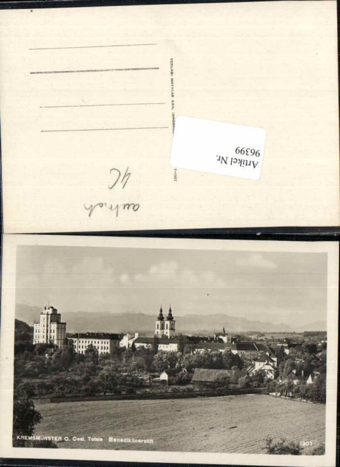 96399,Kremsmünster Totale m. Stift 1927