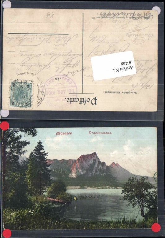 96408,Mondsee m. Drachenwand Tolle Ansicht Brandt 778