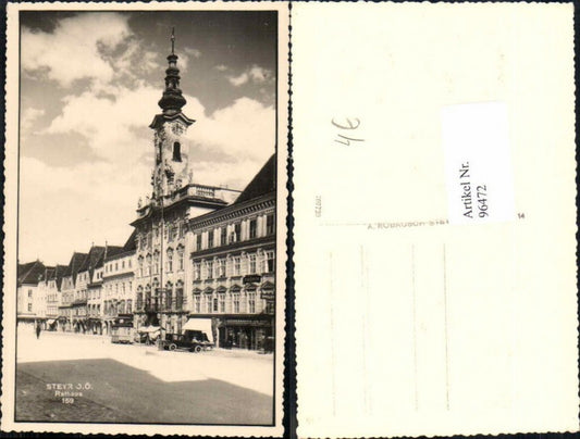 96472,Steyr Rathaus Geschäfte 1930