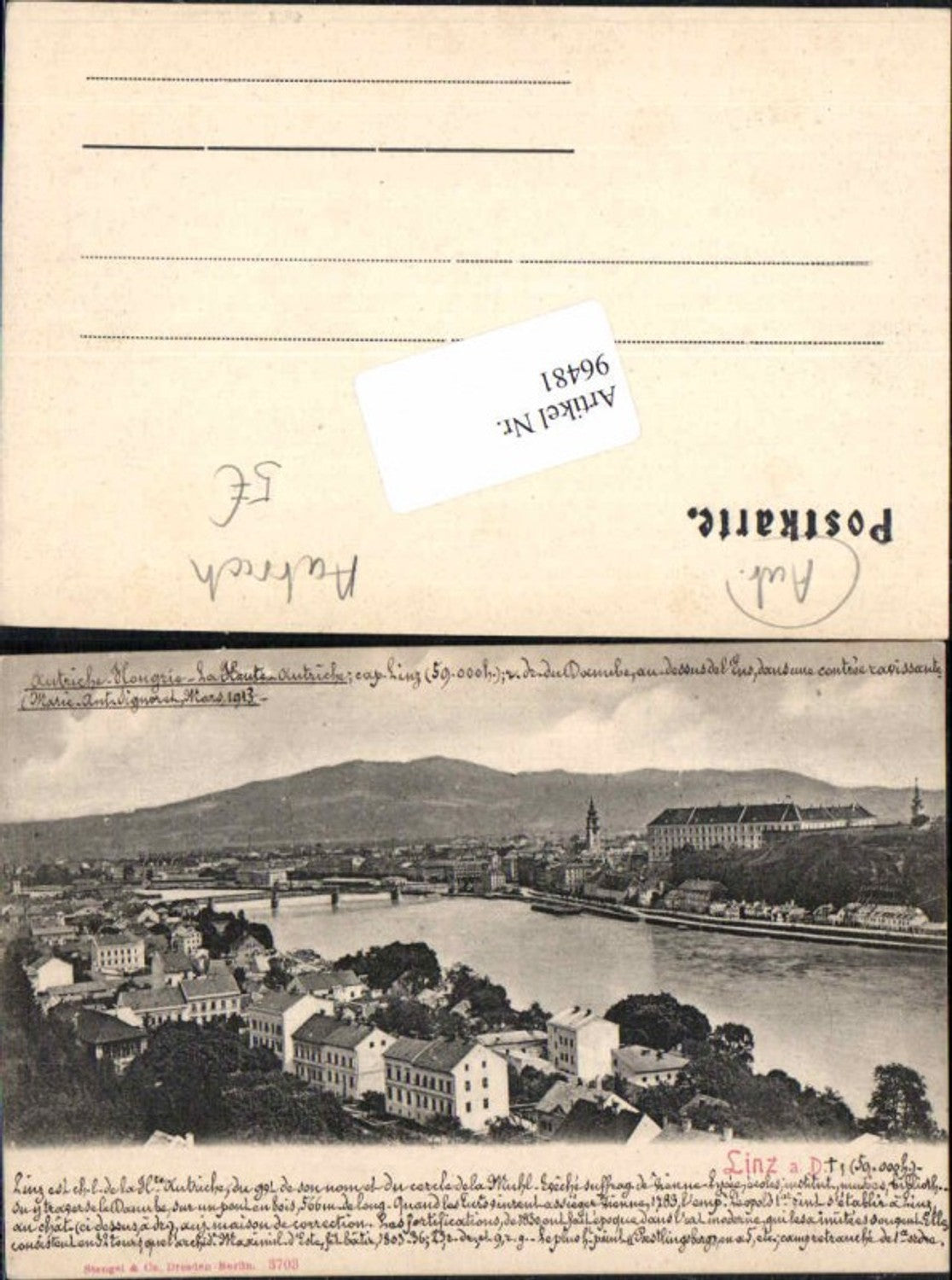 96481,Linz a.d. Donau 1900 pub Stengel