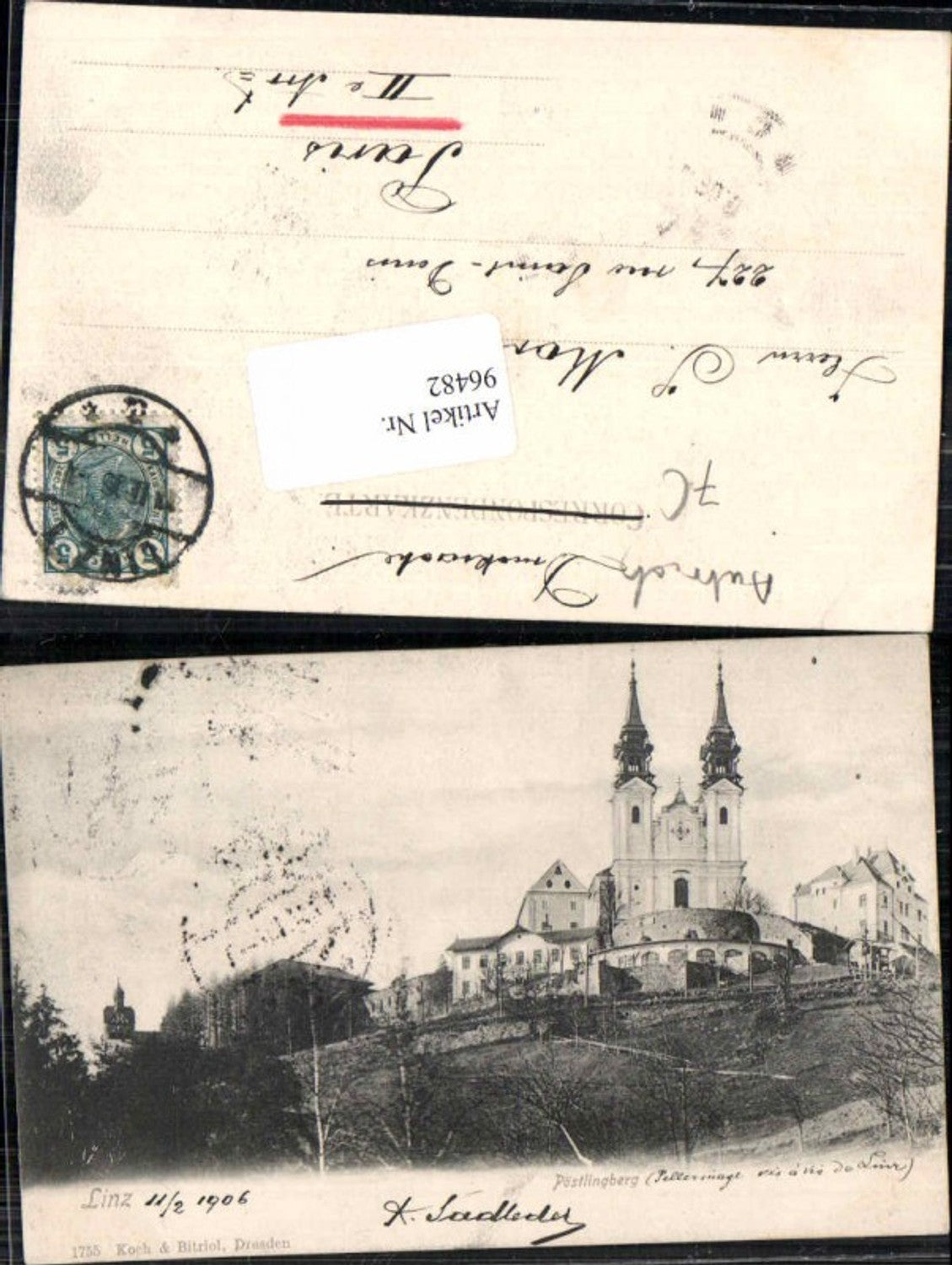 96482,Pöstlingberg b. Linz a.d. Donau 1900