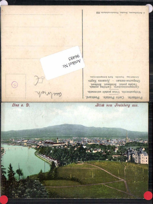 96485,Linz a.d. Donau Blick v. Freinberg 1920