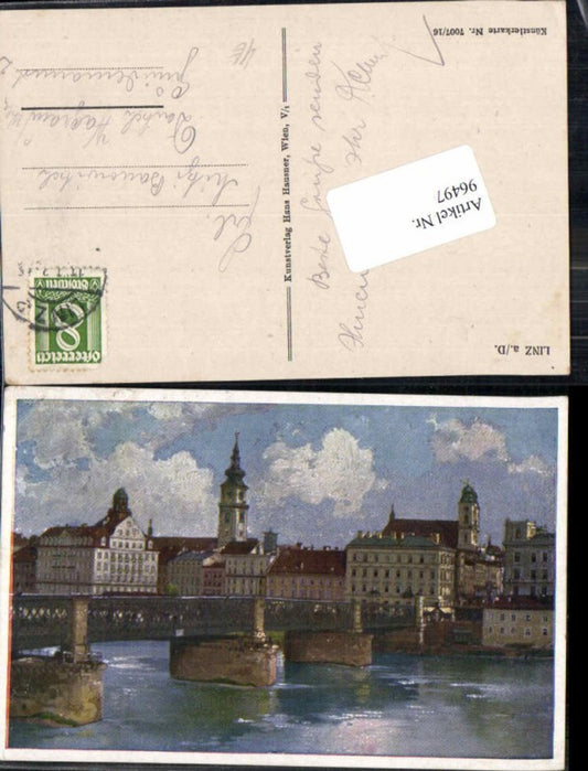 96497,Künstlerkarte 7007-16 Linz a.d. Donau Urfahr