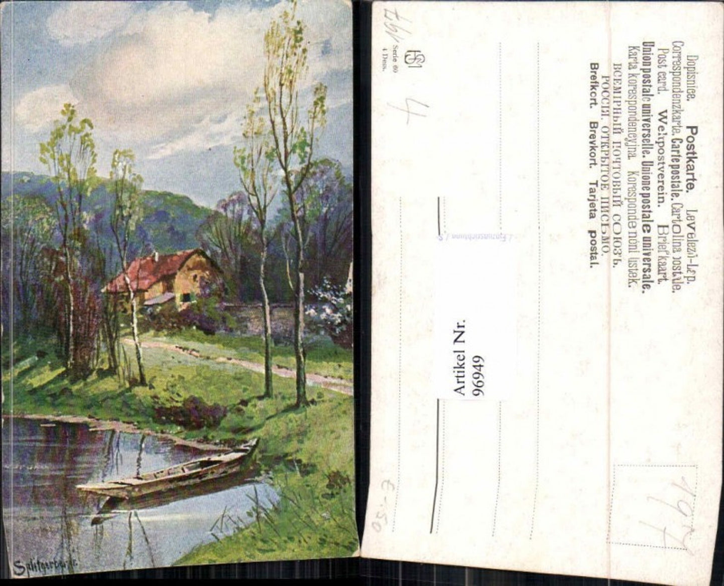 96949,Splitgerber jun. Ufer See Boot Haus