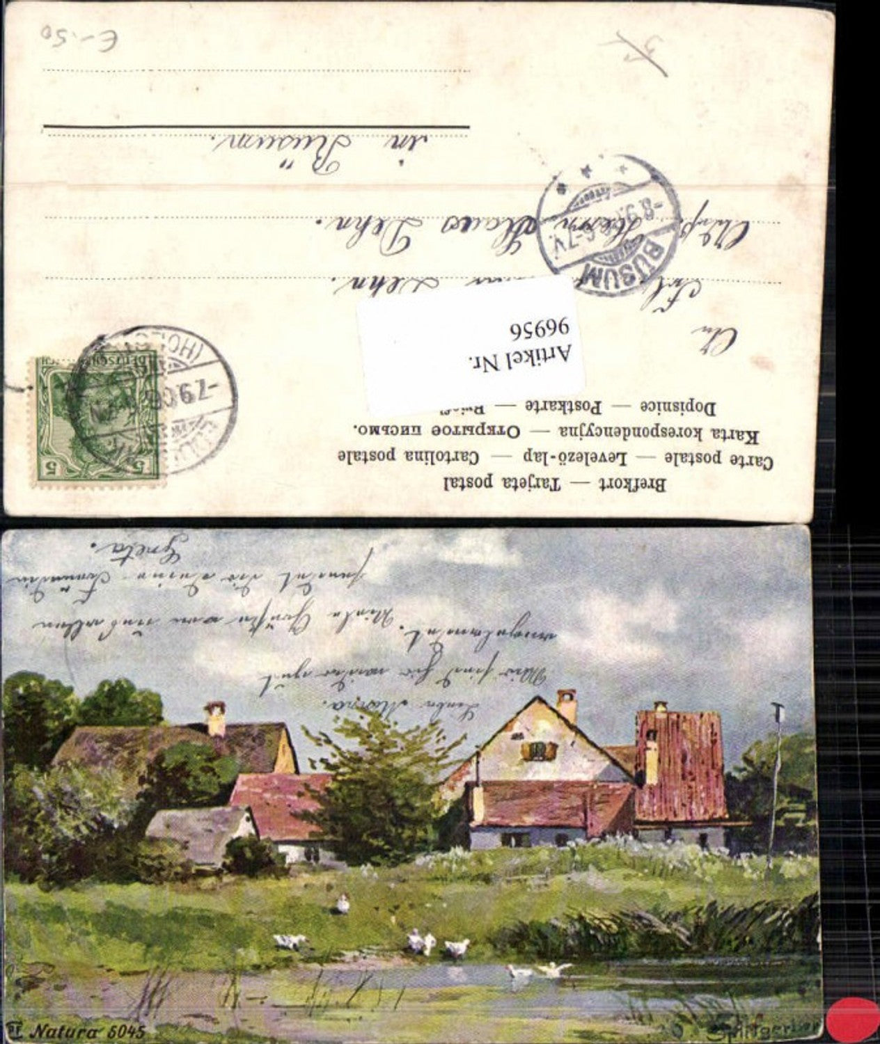 96956,Splitgerber jun. Tolle Künstlerkarte Haus See