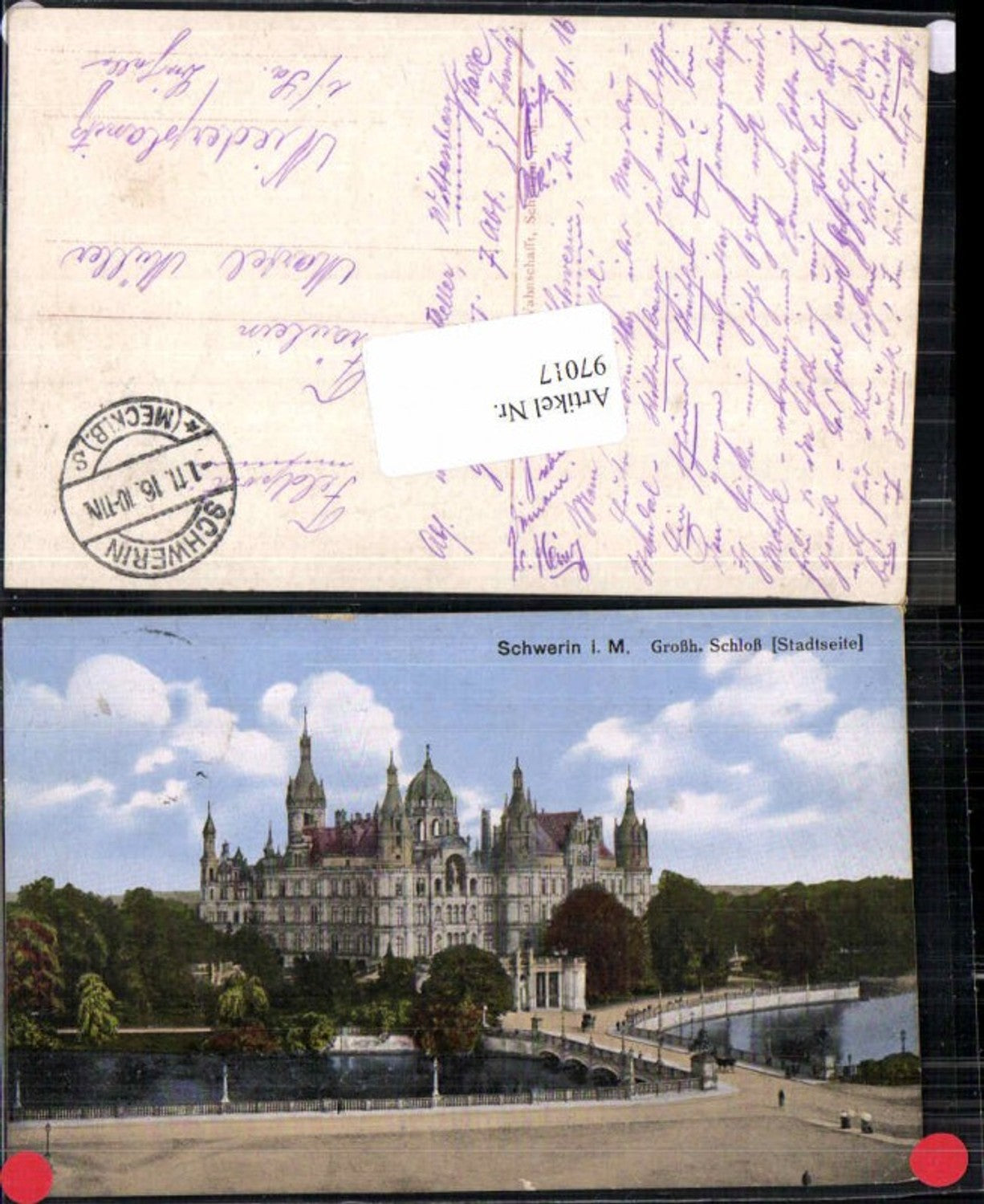 97017,Schwerin in Mecklenburg Schloss Stadtseite