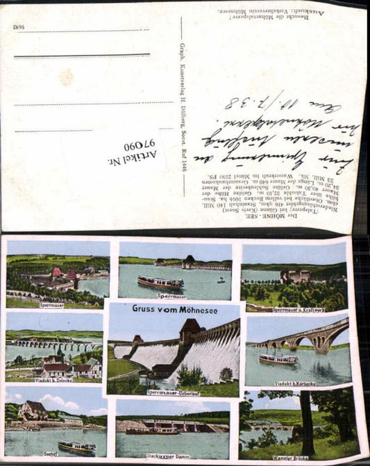 97090,Möhnesee Viadukt Körbecke Delecke Kraftwerk