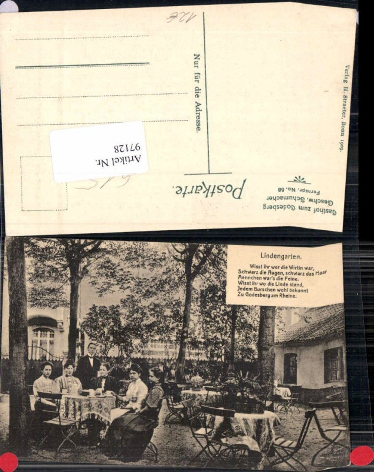 97128,Godesberg am Rhein Gasthaus Lindengarten Bonn