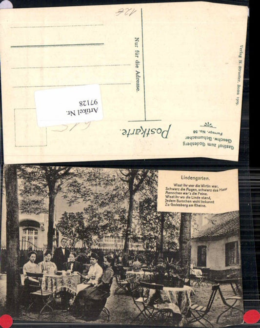 97128,Godesberg am Rhein Gasthaus Lindengarten Bonn