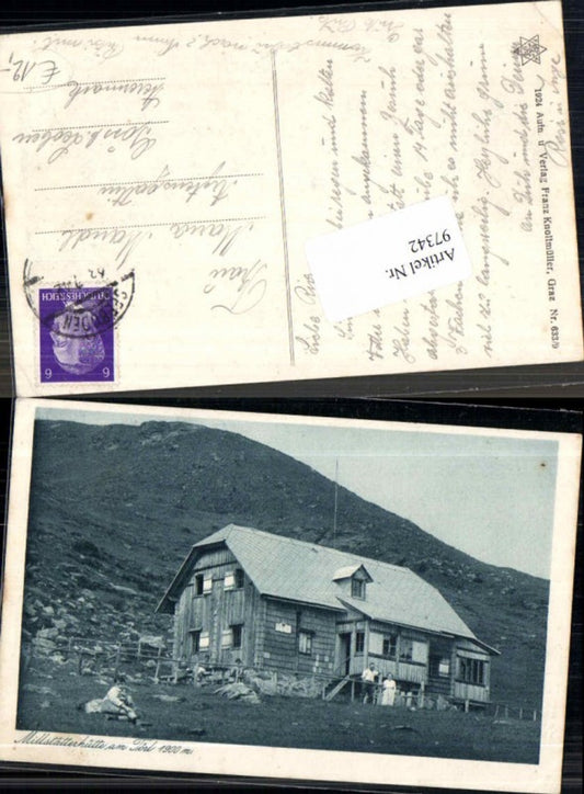 97342,Millstatt am See Millstätterhütte Törl 1924