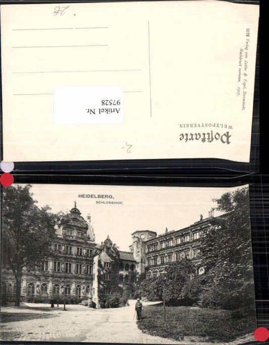 97528, Heidelberg Schlosshof 1905