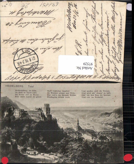97529, Heidelberg Total with saying/poem