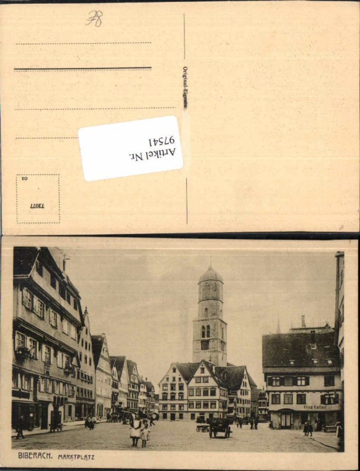 97541, Biberach Market Square Children People